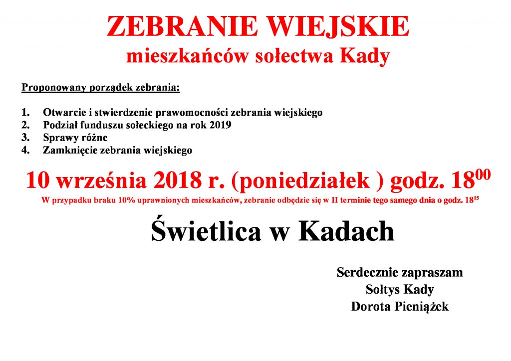 Zebranie wiejskie